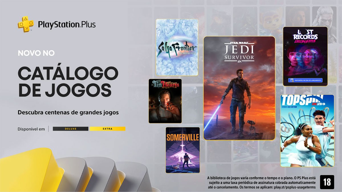 PS Plus de fevereiro traz Star Wars Jedi Survivor, Lost Records e mais