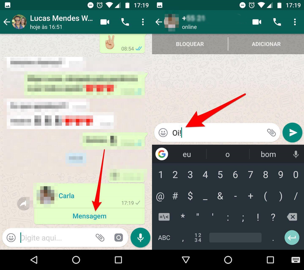 Como mandar mensagem para mim mesmo no WhatsApp