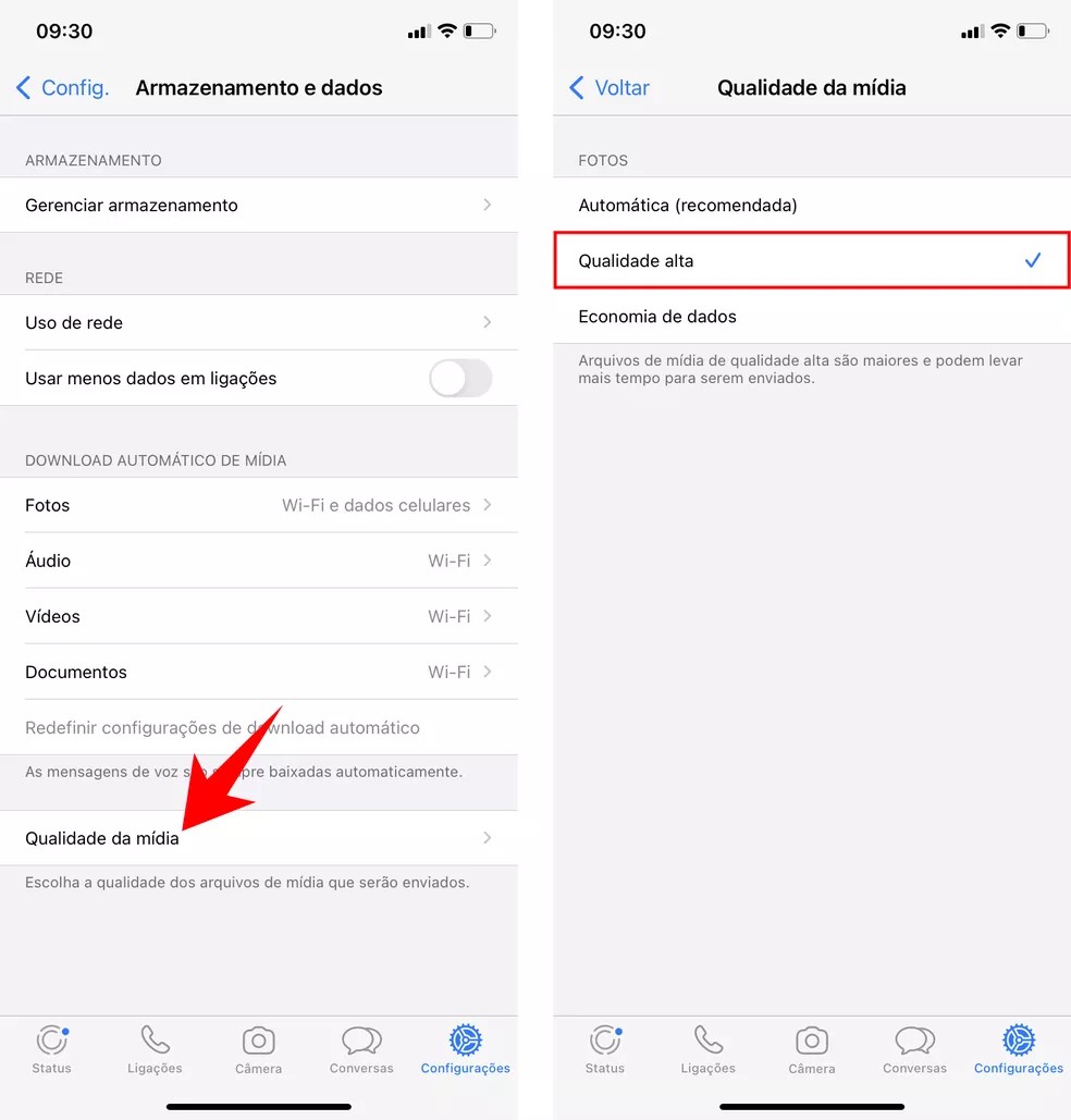 WhatsApp permite enviar imagens em alta qualidade no chat  — Foto: Reprodução/Rodrigo Fernandes