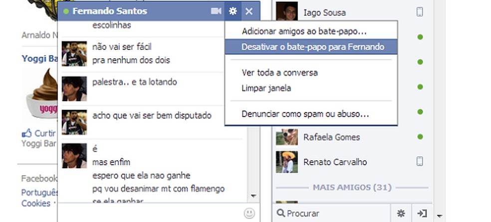 Bloquear uma pessoa no chat do Facebook é um processo simples (Foto: Thiago Barros - TechTudo) — Foto: TechTudo