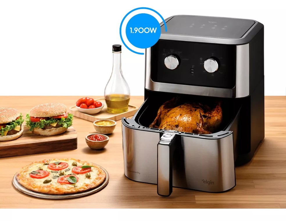 Air Fryer Elgin Chrome Fry Inox 8L — Foto: Reprodução/Mercado Livre