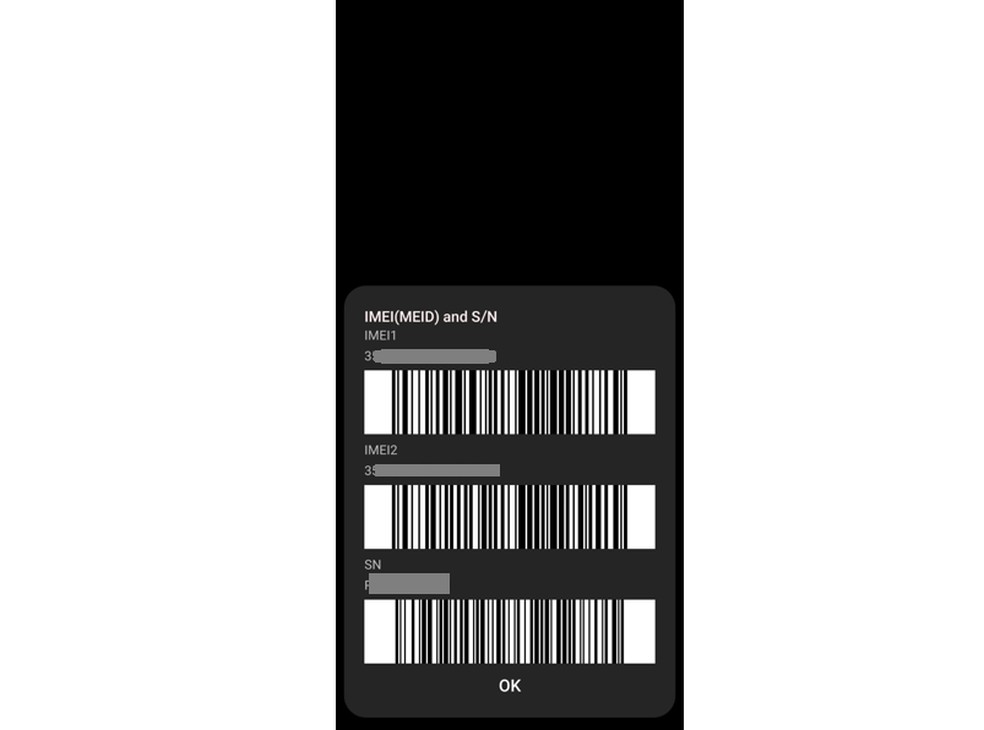 Ao digitar *#06#, será mostrado o código IMEI do seu celular Samsung — Foto: Reprodução/Thawane Maria