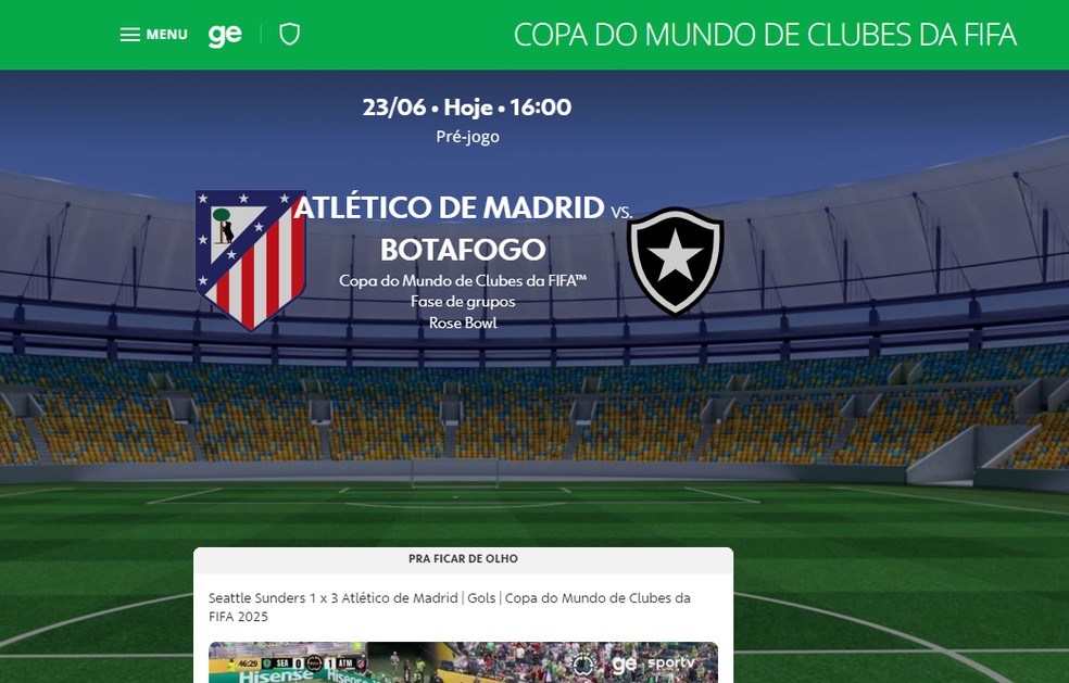 Atlético de Madrid x Botafogo: como assistir ao jogo do Mundial de Clubes