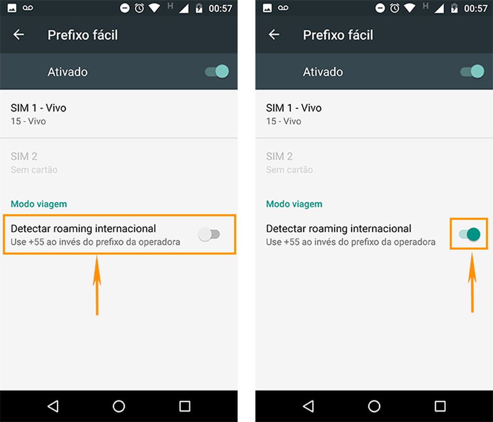 Como mudar e colocar o código da operadora automático