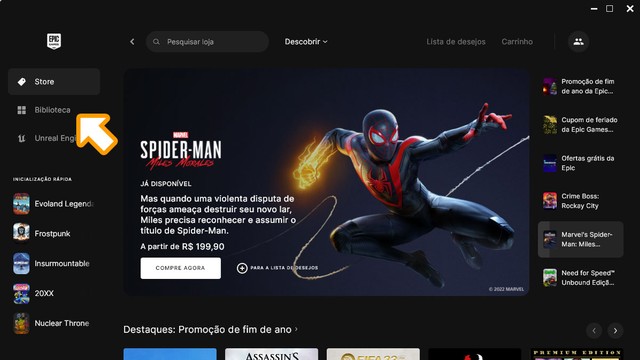 Como instalar a Epic Games para jogar no PC