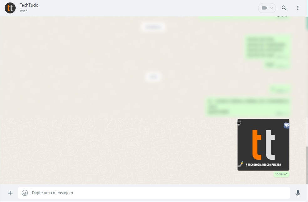 WhatsApp Web permite criar figurinhas no computador — Foto: Reprodução/Rodrigo Fernandes