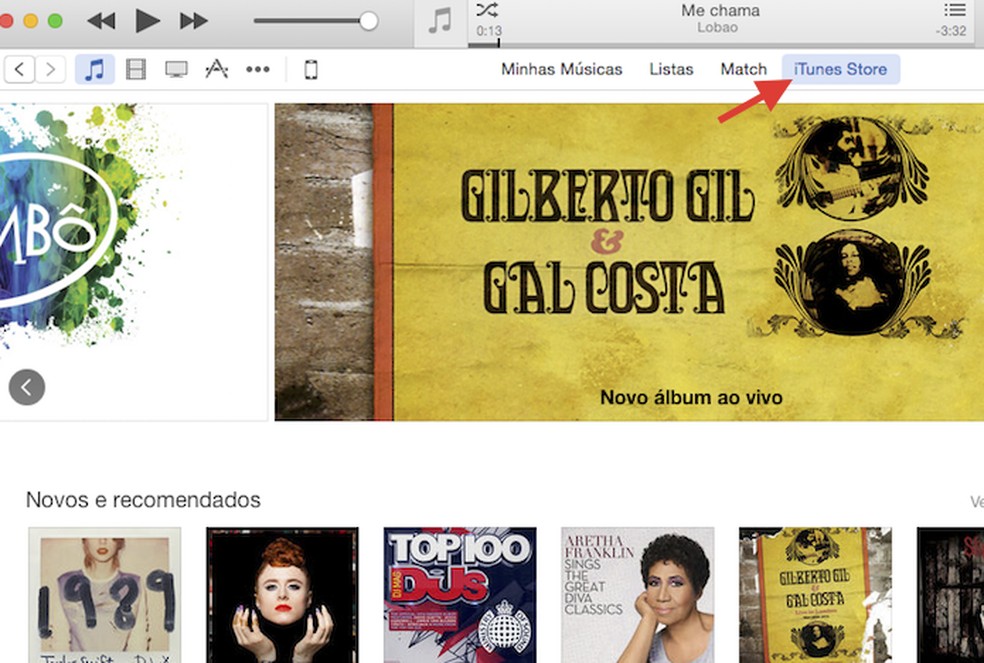 Acessando a iTunes Store no iTunes 12 (Foto: Reprodução/Marvin Costa) — Foto: TechTudo