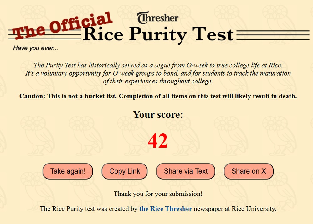 Rice Purity Test em português: veja teste de pureza que viralizou na web