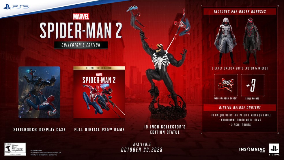 PlayStation 5: edição do console com o jogo Spider-Man 2 chegará ao Brasil  em breve 