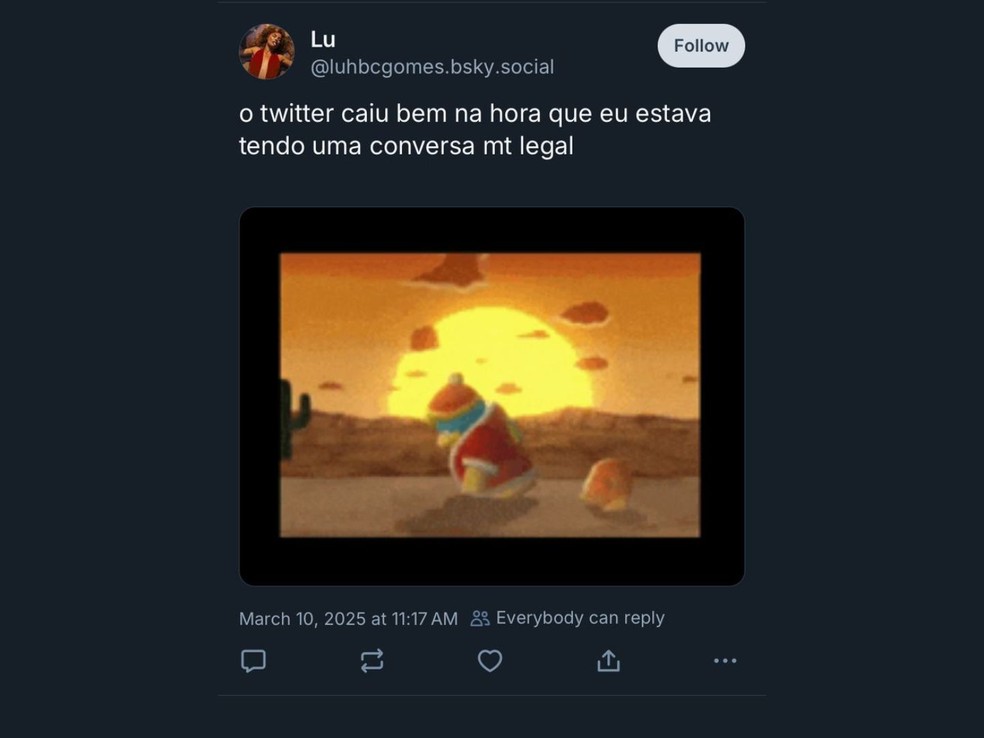 Twitter fora do ar; confira — Foto: Reprodução/Bluesky