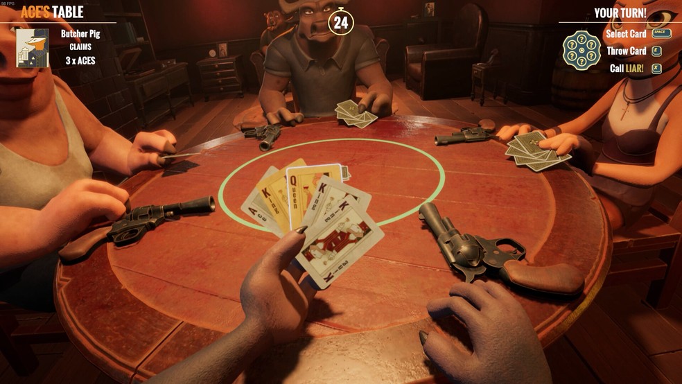 Liar's Deck é jogo de blefe de cartas — Foto: Reprodução/Steam