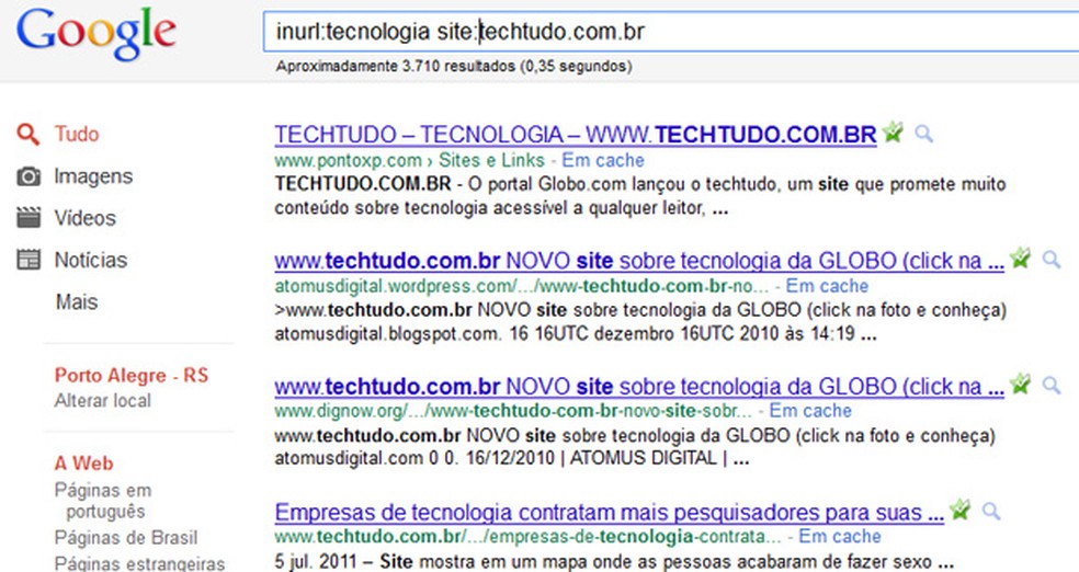 Busca por comandos no Google (Foto: Reprodução/Teresa Furtado) — Foto: TechTudo
