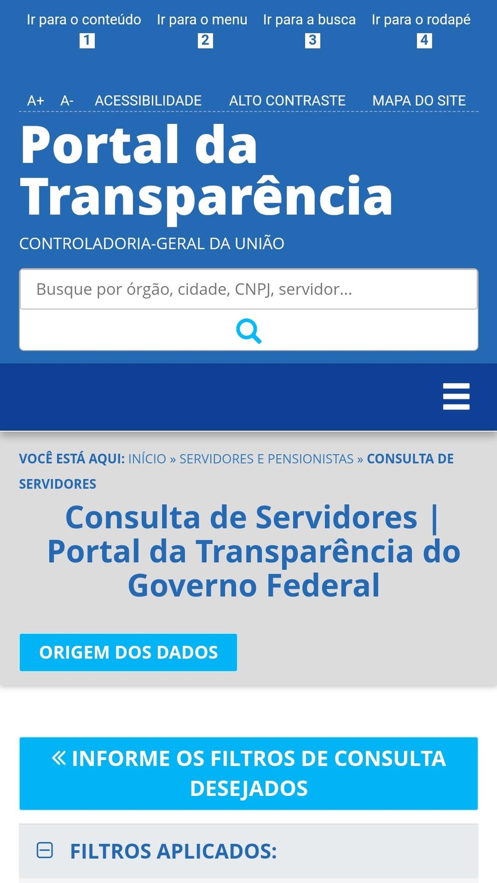 Portal da Transparência: como ver o salário de servidores públicos