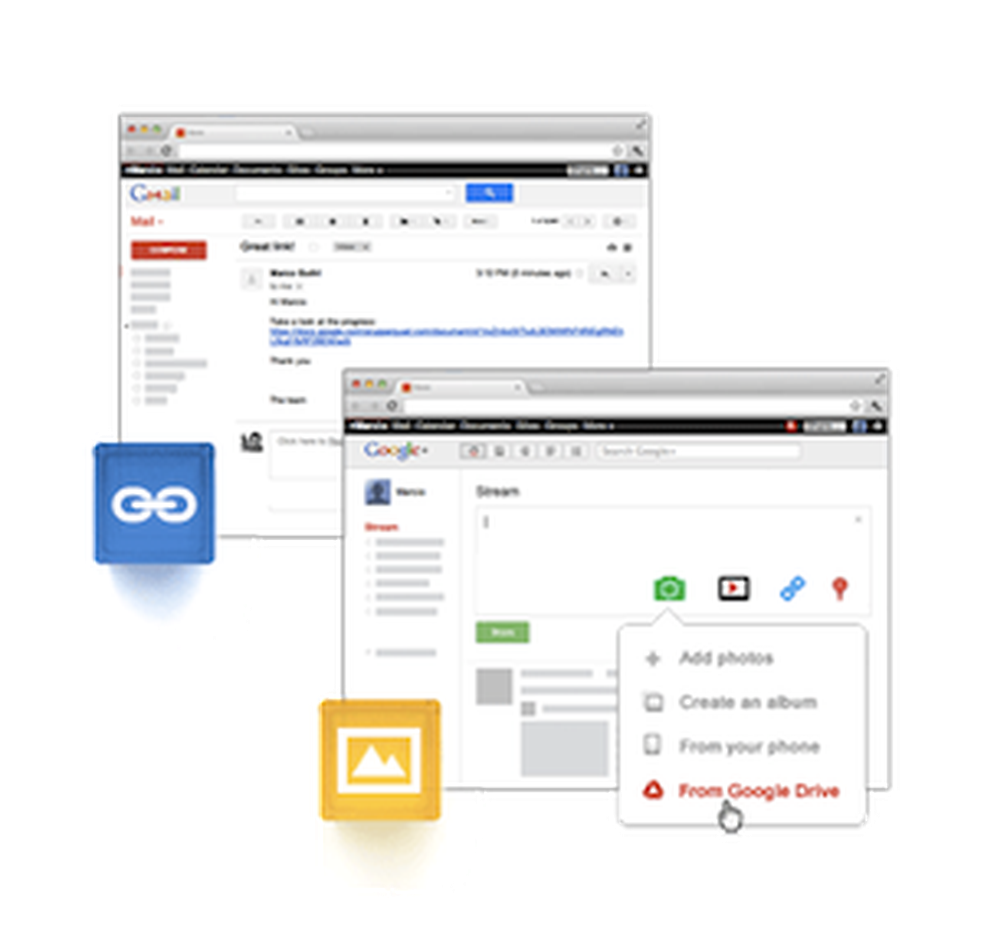 Integração com o Gmail e o Google+ (Foto: Reprodução / Divulgação) — Foto: TechTudo