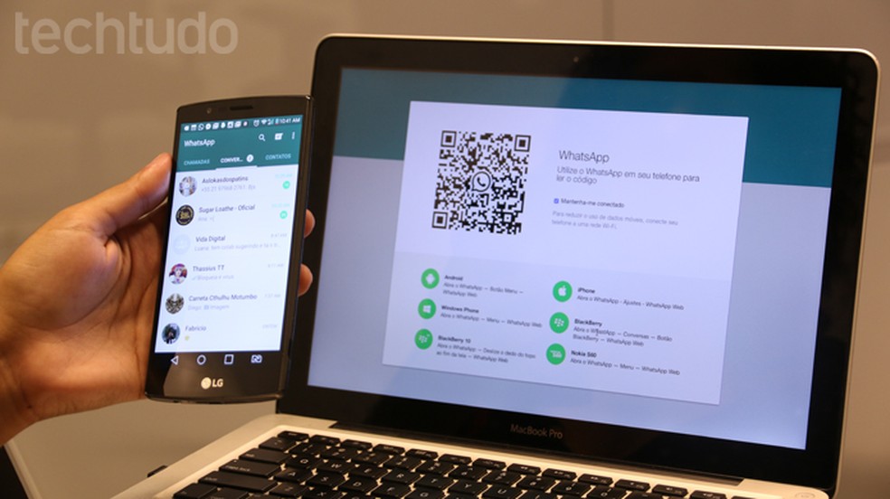 WhatsApp desktop funciona de forma similar ao WhatsApp Web com QR Code — Foto: Luana Marfim / TechTudo