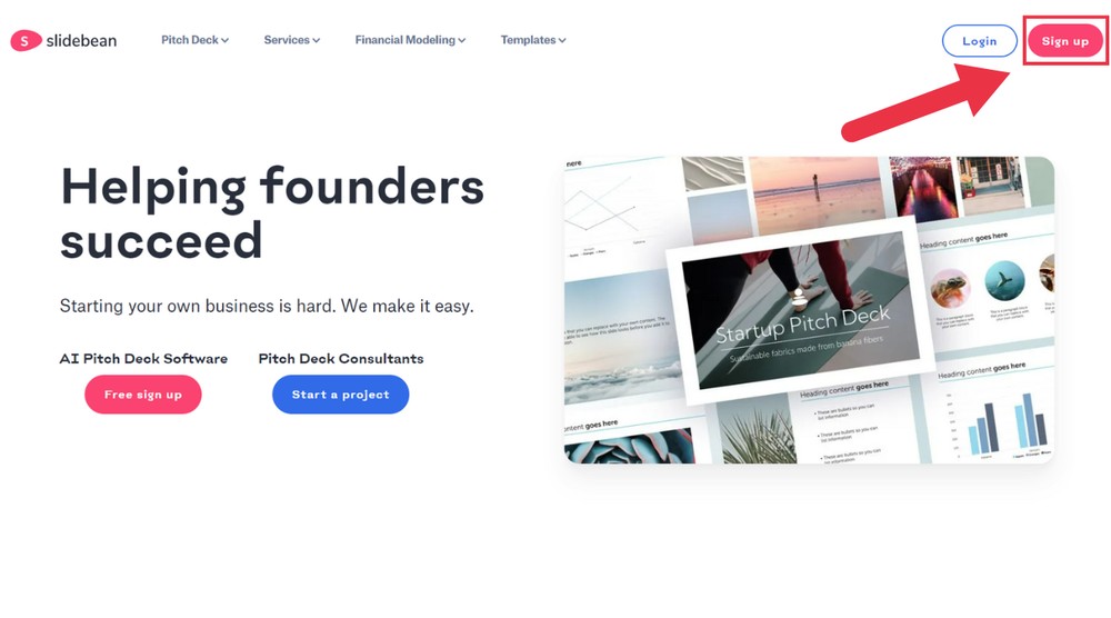 Slidebean como usar site com ia que cria slides