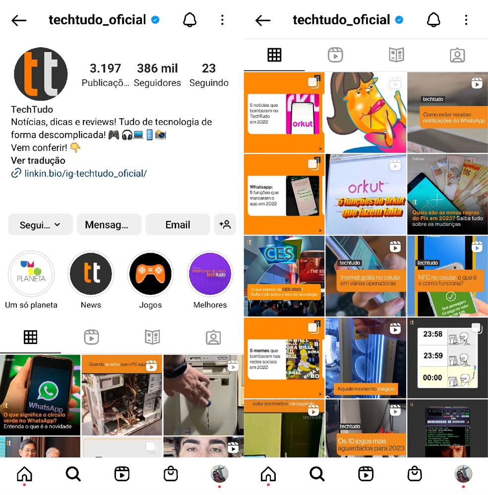Faça uma padronização das suas postagens, isso vai ajudar a deixar o visual do perfil agradável em seu feed — Foto: Reprodução/Paola Mansur