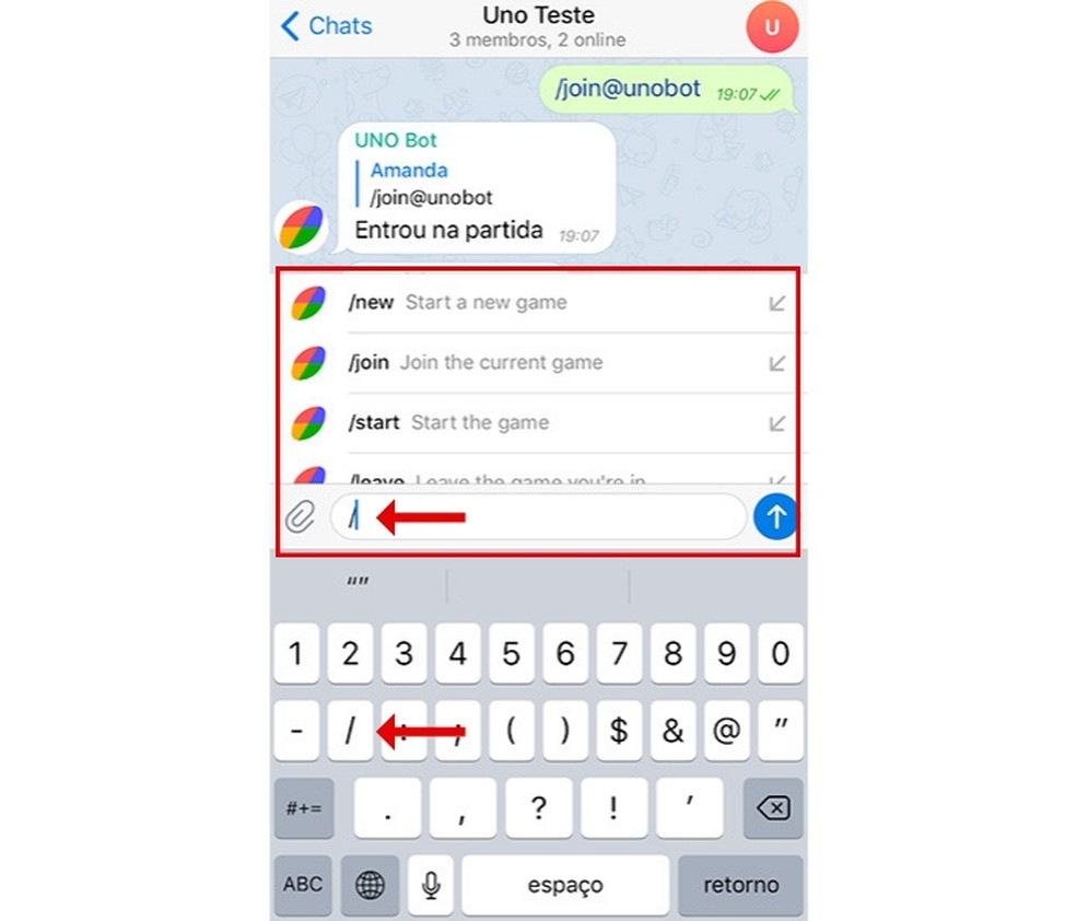 Como jogar Uno no Telegram