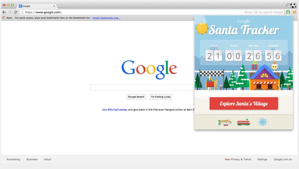 Google lança página 'Siga Papai Noel' até a noite de Natal