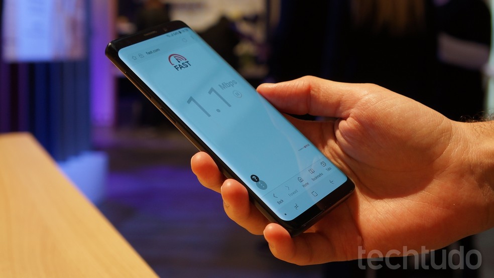 Galaxy S9 pode entregar conexão 4G de até 1,2 Gb/s de velocidade graças ao Snapdragon 845 — Foto: Thássius Veloso/TechTudo
