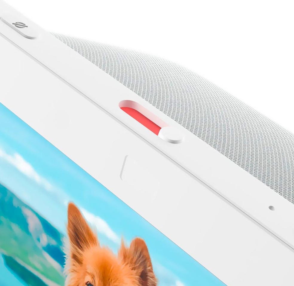 Echo Show 8 (3ª geração) tem proteção para a webcam integrada — Foto: Divulgação/Amazon
