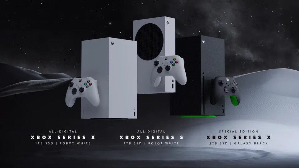 Xbox Series X All Digital tem a potência do Xbox Series X, mas sem disco — Foto: Divulgação / Xbox