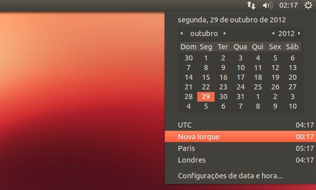 Como configurar vários relógios no Ubuntu