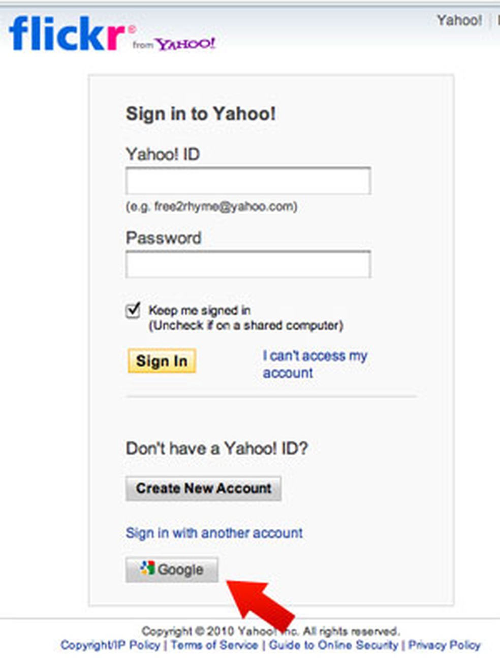 Yahoo impedirá login no Flickr e outros serviços via Google e Facebook