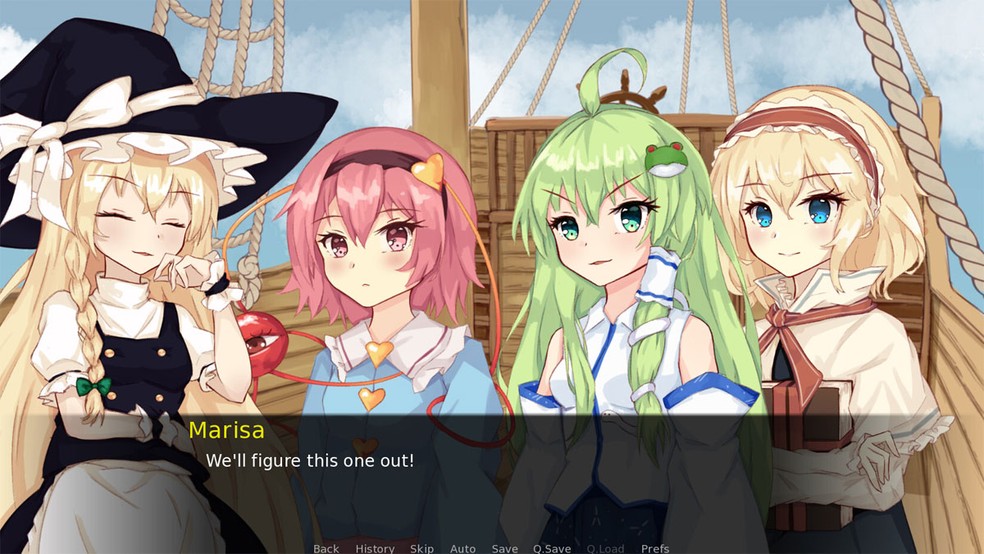 Pirates of Gensokyo é um projeto da franquia Touhou no qual Marisa reúne uma tripulação em busca de tesouros e aventura — Foto: Reprodução/Steam