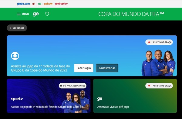 Assista ao vivo jogos da Copa nesta quinta (1): online e de graça - ISTOÉ  DINHEIRO