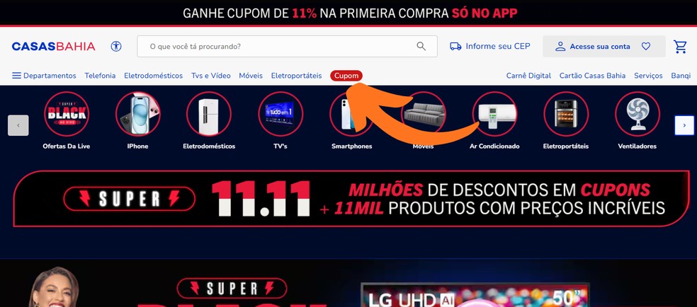  Reprodução Casas Bahia