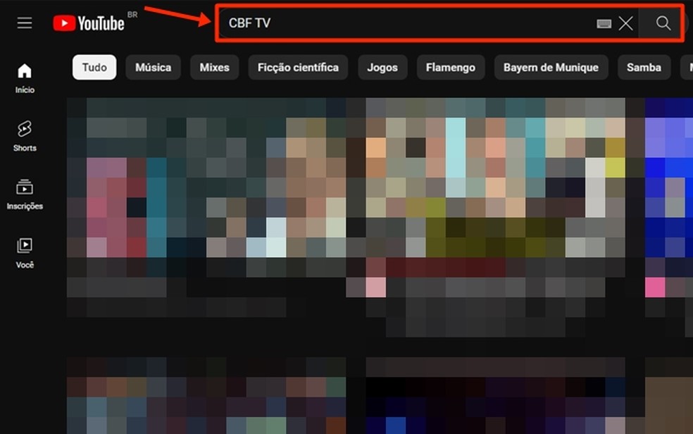 No YouTube, torcedor deve buscar por "CBF TV" para encontrar o canal que exibe a convocação do Brasil ao vivo e online — Foto: Reprodução/Gabriela Andrade