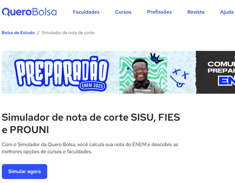 Reprodução/QueroBolsa