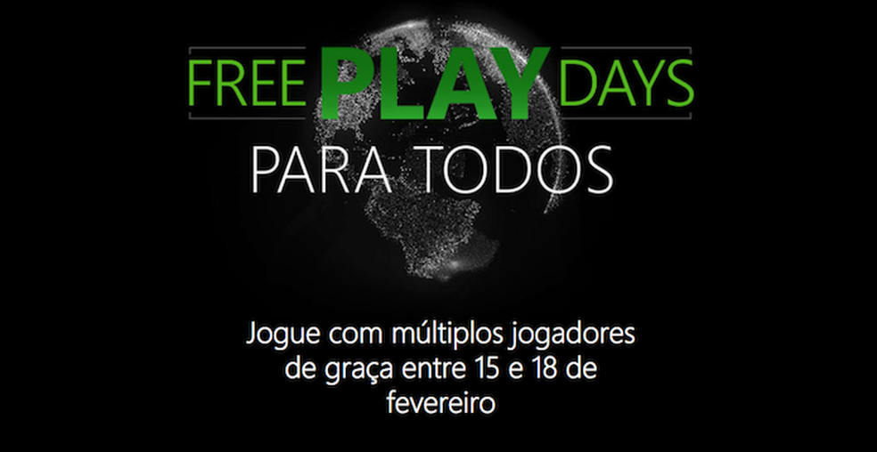 XBOX FREE PLAY DAYS - 4 JOGOS PRA BAIXAR AGORA MESMO 