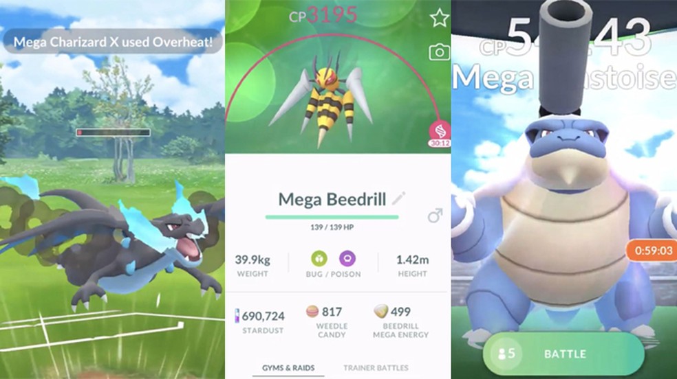 Como funcionam as mega evoluções de Pokémon GO