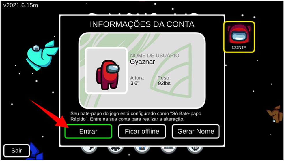 Como mudar o nome no Among Us
