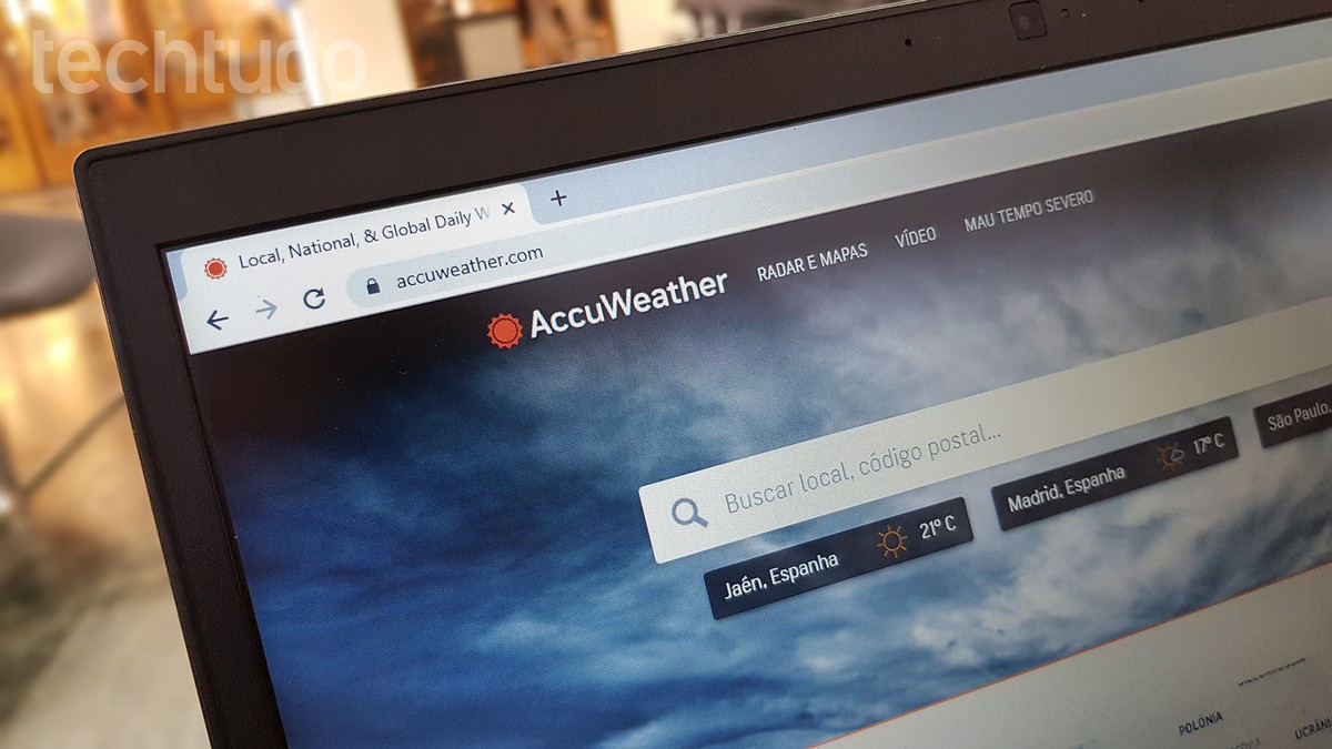 AccuWeather como ver a previsão do tempo pelo site