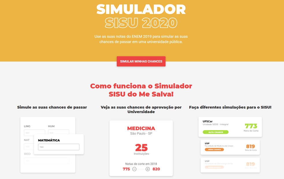 ENEM: confira 8 simuladores do Sisu para calcular sua nota média