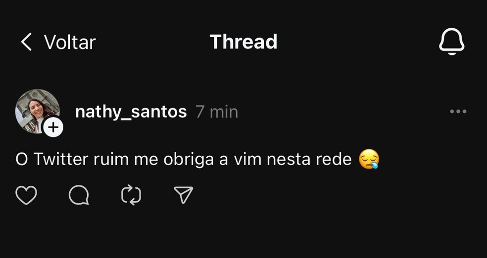 Twitter parou? App apresenta instabilidade — Foto: Reprodução/Threads
