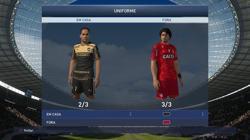 Times brasileiros marcam presença em PES 2015 (Foto: Reprodução / TechTudo) — Foto: TechTudo