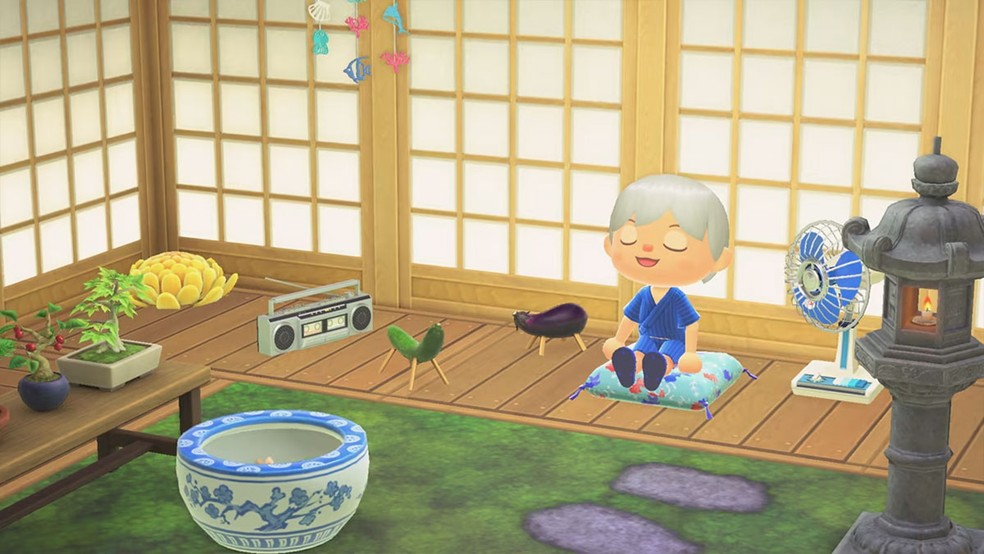 Em Animal Crossing: New Horizons no Nintendo Switch usuários podem decorar sua casa e ilha como quiserem — Foto: Reprodução/Nintendo Game Store