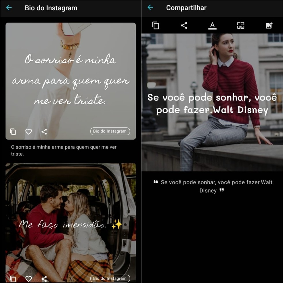 Frases para bio do Instagram: quatro apps com ideias para o perfil