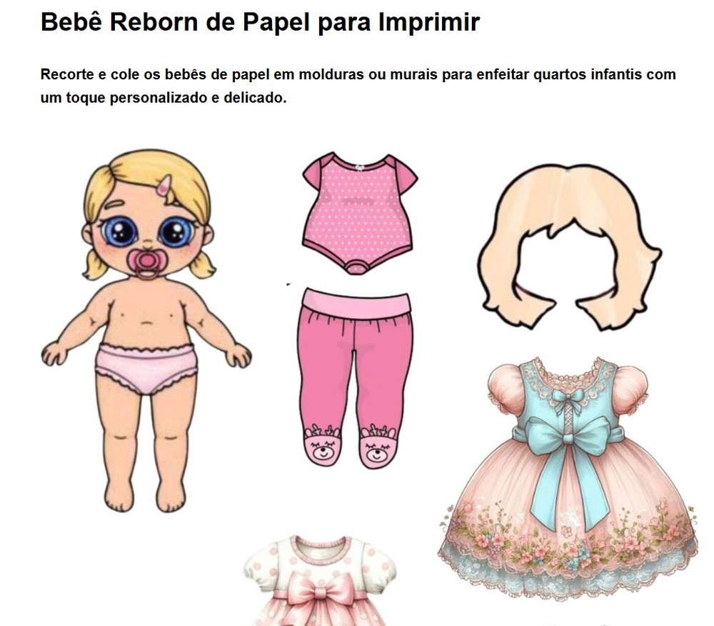 Bebê reborn de papel: saiba onde encontrar modelos para imprimir e ...