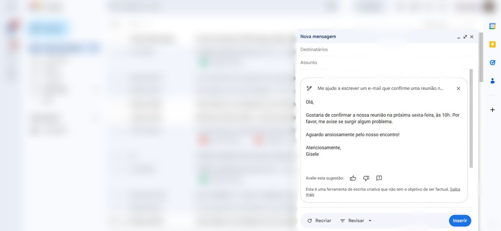  Reprodução/Gisele Souza