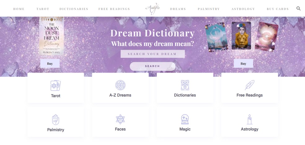  Reprodução/Auntyflo Dream Dictionary