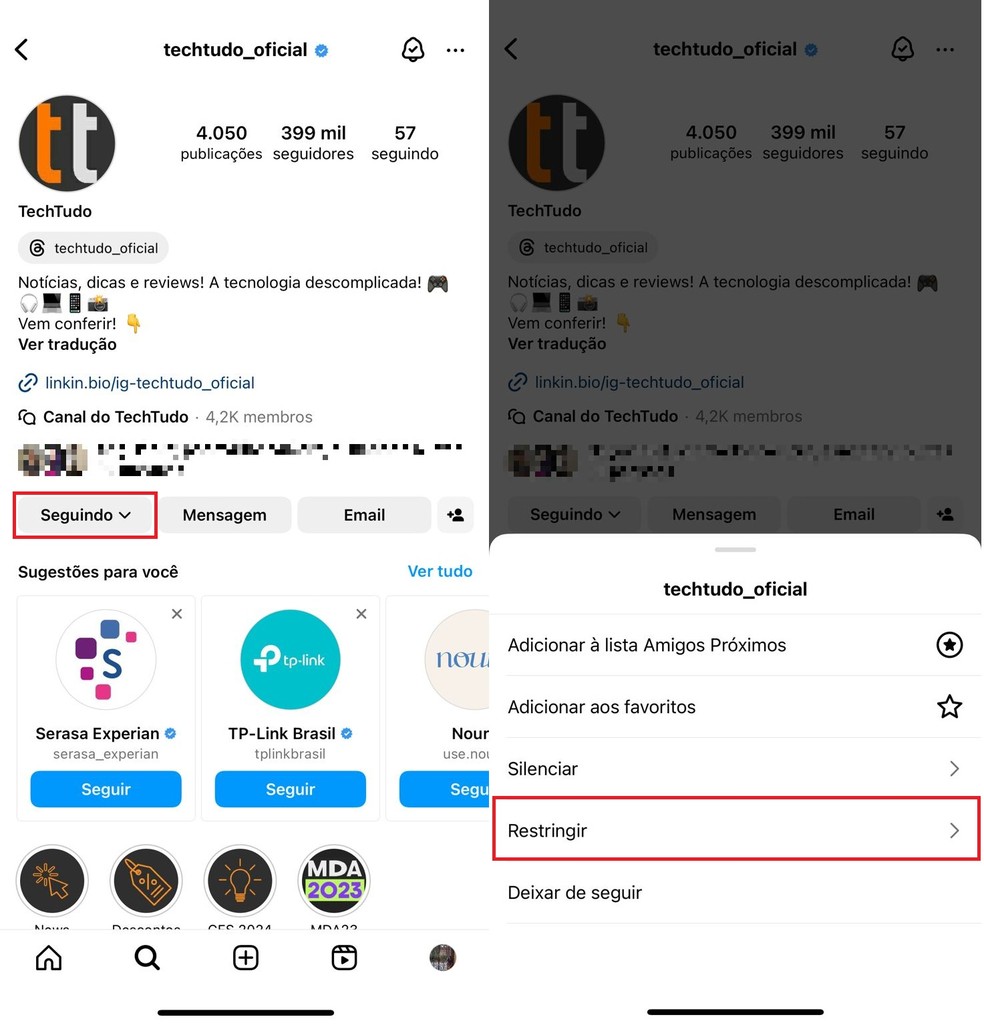 Instagram: 3 coisas que acontecem quando você restringe alguém no app