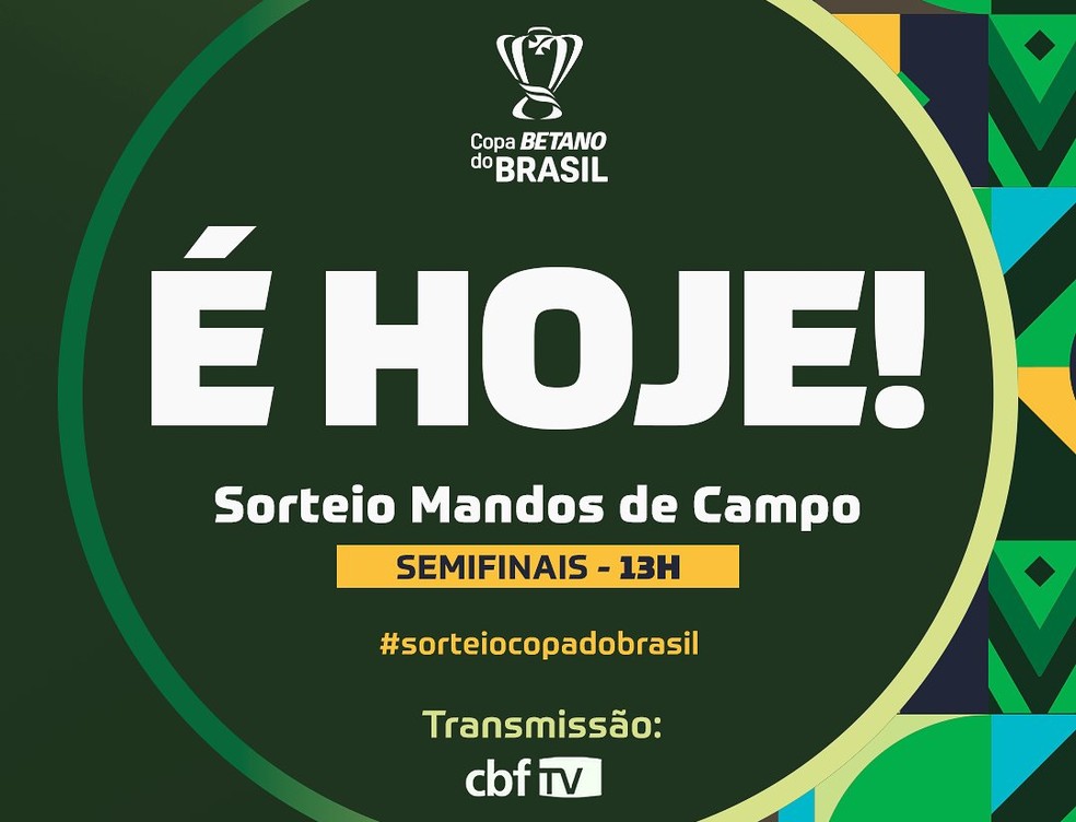 Sorteio dos mandos da Copa do Brasil 2023: onde assistir ao vivo hoje