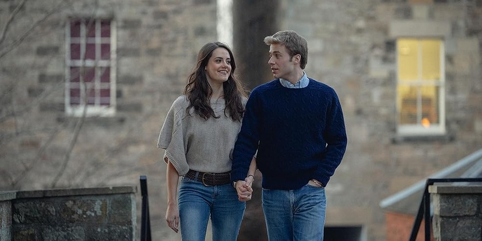 Príncipe William e Kate Middleton se conhecem na 6ª e última temporada de The Crown — Foto: Reprodução/IMDb