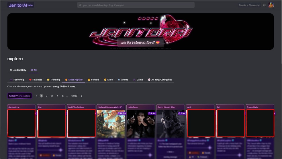  Reprodução/Janitor AI