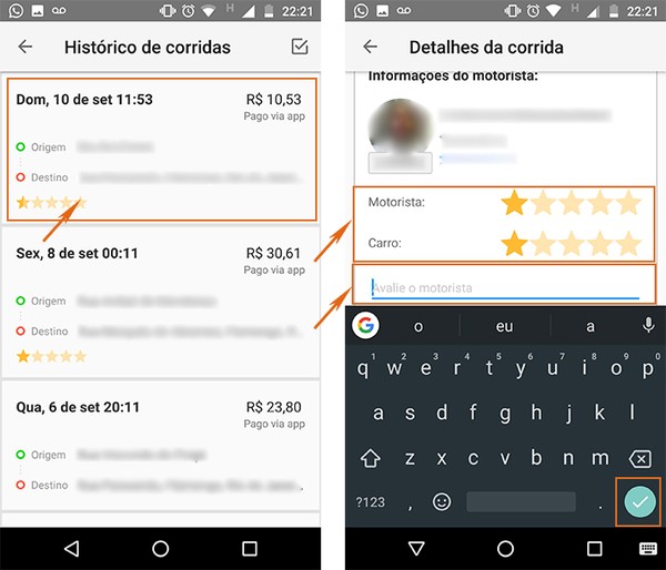 Como reclamar do preço de uma viagem ou do motorista no 99POP